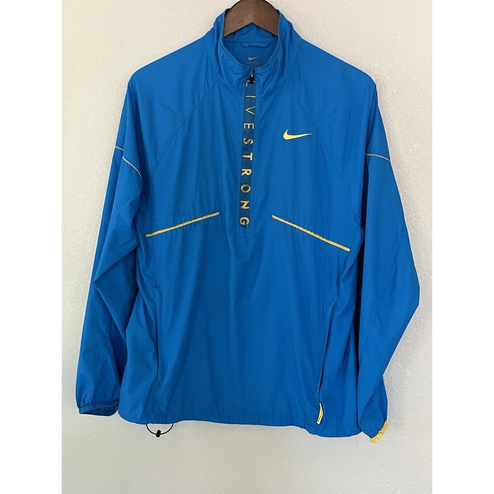 Nike Livestrong 1/4 Zip Royal Blue Windbreaker Jacket Women's Size M
